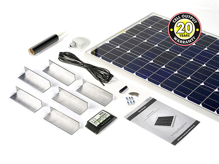 Motorhome, Campervan & Boat solar panel kits for sale. stpmh150a
